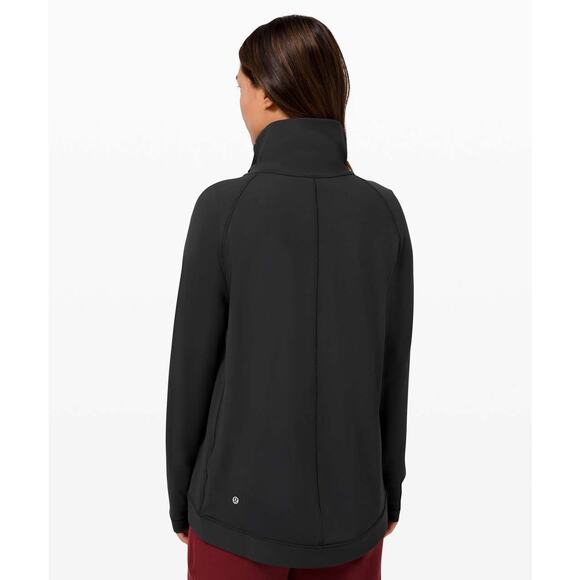 Lululemon Rulu Rally Wrap Black Size 4 Jacket Cardigan Gym Walking Mid-Length - Picture 2 of 7